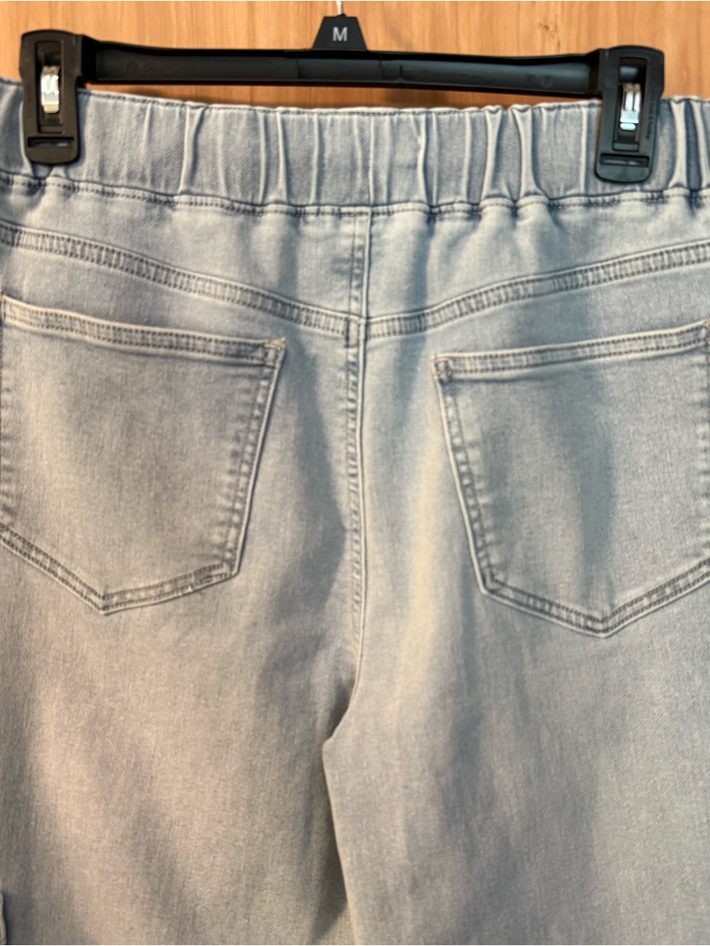 Maurices Light Blue Drawstring Denim Joggers - Picture 9 of 10